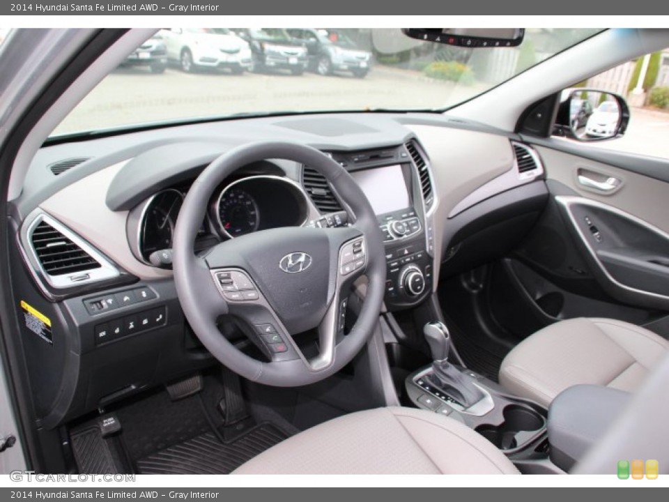 Gray Interior Prime Interior for the 2014 Hyundai Santa Fe Limited AWD #96602738