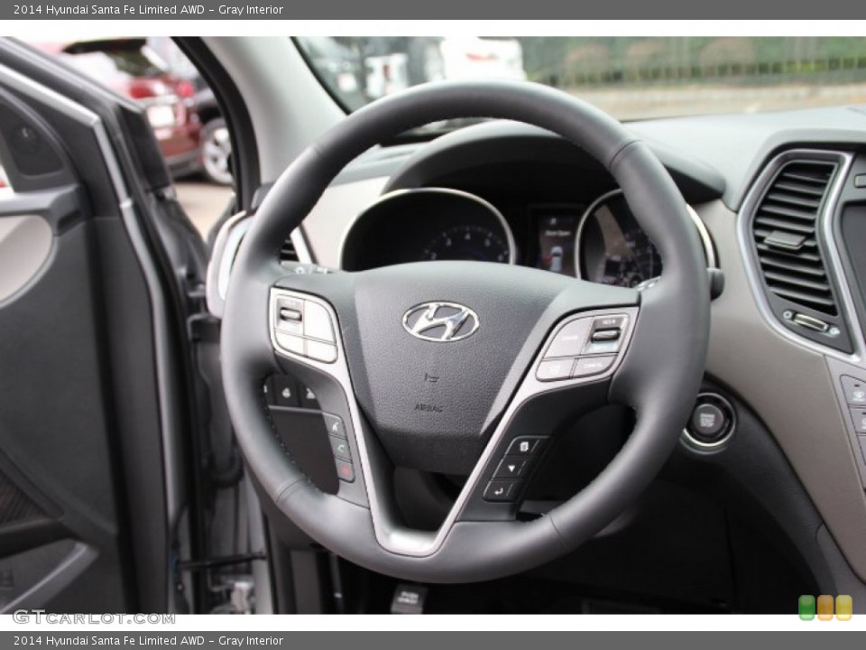 Gray Interior Steering Wheel for the 2014 Hyundai Santa Fe Limited AWD #96602903