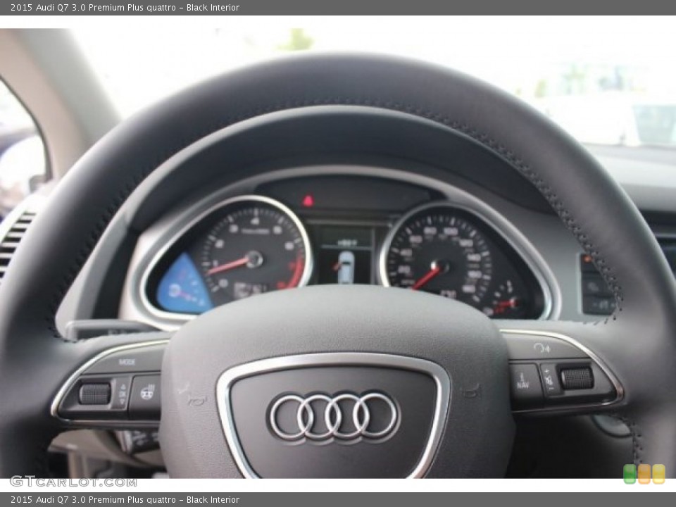 Black Interior Steering Wheel for the 2015 Audi Q7 3.0 Premium Plus quattro #96606302
