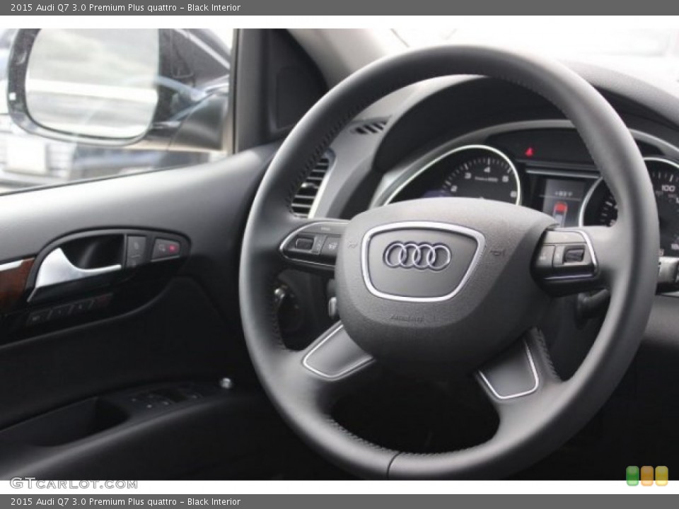 Black Interior Steering Wheel for the 2015 Audi Q7 3.0 Premium Plus quattro #96606422
