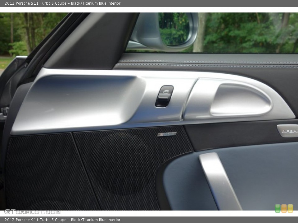 Black/Titanium Blue Interior Controls for the 2012 Porsche 911 Turbo S Coupe #96606790