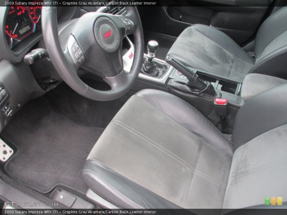 Graphite Gray Alcantara/Carbon Black Leather Interior Front Seat for the 2009 Subaru Impreza WRX STi #96623093
