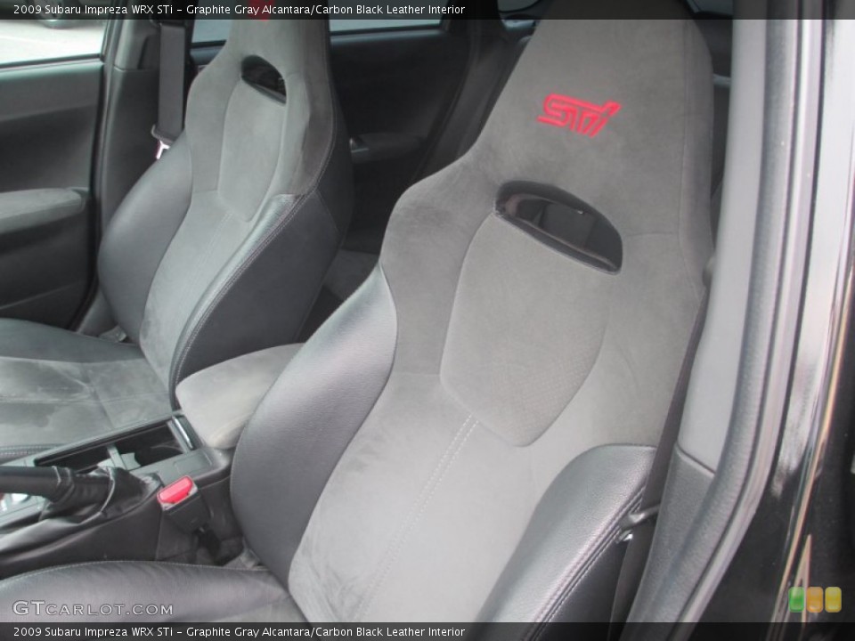 Graphite Gray Alcantara/Carbon Black Leather Interior Front Seat for the 2009 Subaru Impreza WRX STi #96623120