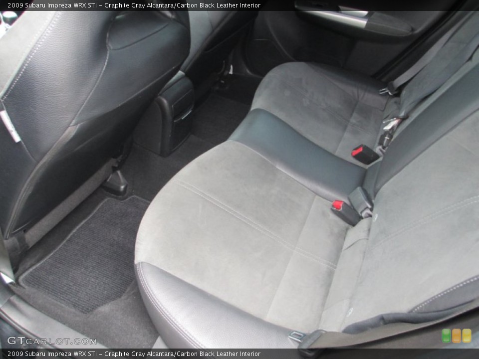 Graphite Gray Alcantara/Carbon Black Leather Interior Rear Seat for the 2009 Subaru Impreza WRX STi #96623141