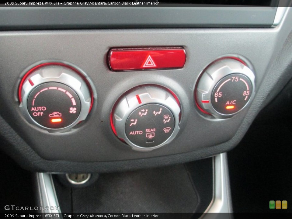 Graphite Gray Alcantara/Carbon Black Leather Interior Controls for the 2009 Subaru Impreza WRX STi #96623288