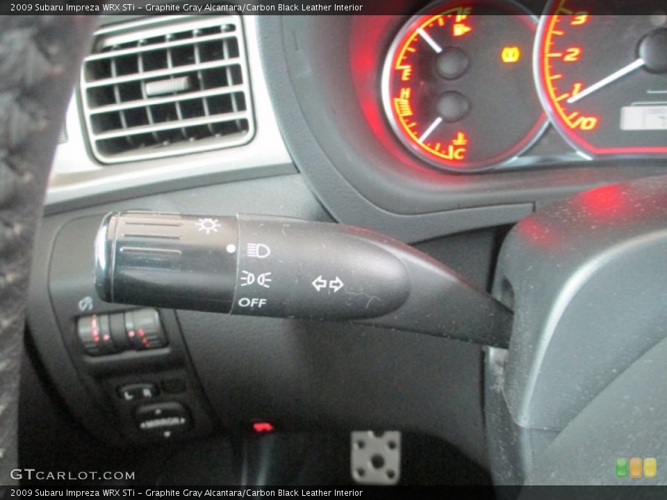 Graphite Gray Alcantara/Carbon Black Leather Interior Controls for the 2009 Subaru Impreza WRX STi #96623393
