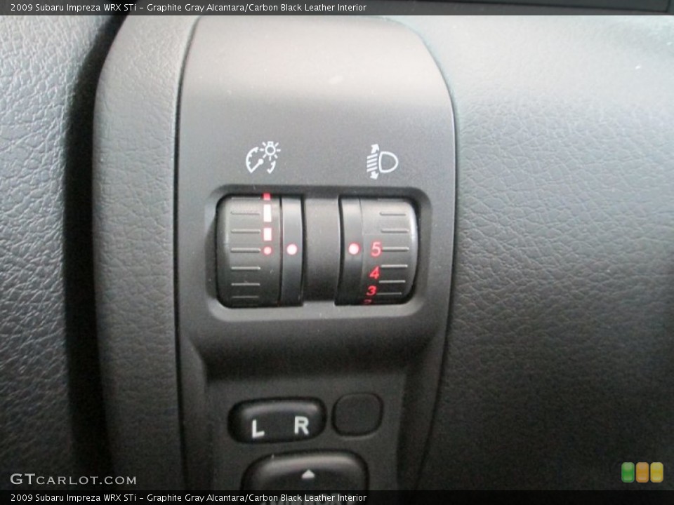 Graphite Gray Alcantara/Carbon Black Leather Interior Controls for the 2009 Subaru Impreza WRX STi #96623429
