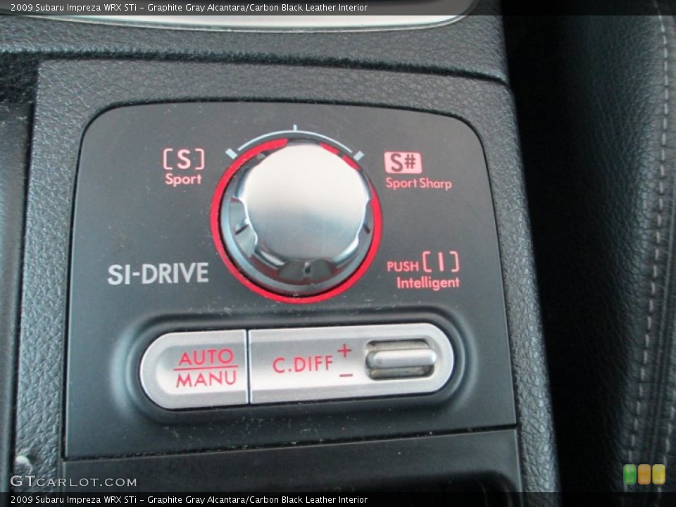 Graphite Gray Alcantara/Carbon Black Leather Interior Controls for the 2009 Subaru Impreza WRX STi #96623495