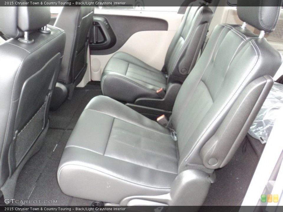 Black/Light Graystone Interior Rear Seat for the 2015 Chrysler Town & Country Touring #96634304