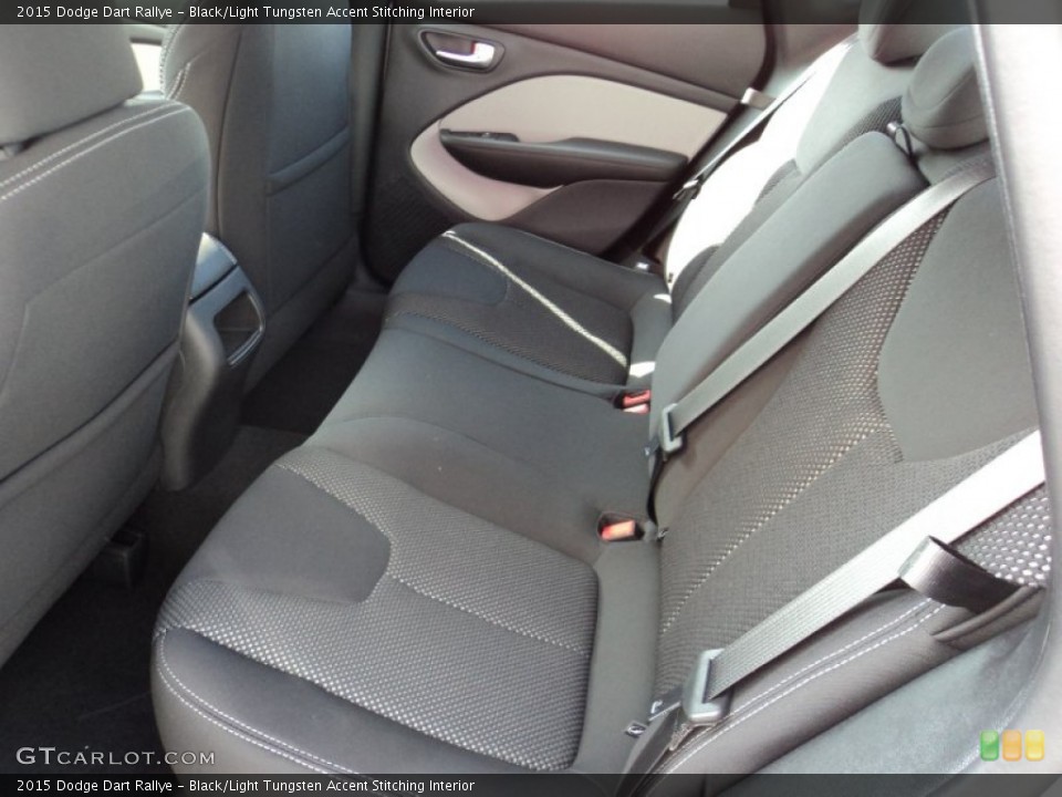 Black/Light Tungsten Accent Stitching Interior Rear Seat for the 2015 Dodge Dart Rallye #96636443