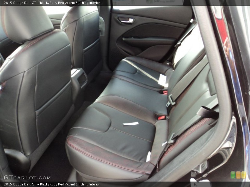 Black/Ruby Red Accent Stitching Interior Rear Seat for the 2015 Dodge Dart GT #96637388