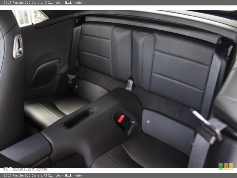 Black Interior Rear Seat for the 2015 Porsche 911 Carrera 4S Cabriolet #96644714