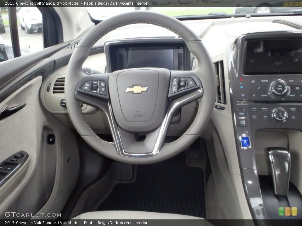 Pebble Beige/Dark Accents Interior Steering Wheel for the 2015 Chevrolet Volt  #96646663