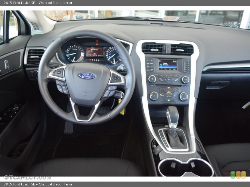 Charcoal Black Interior Dashboard for the 2015 Ford Fusion SE #96655985