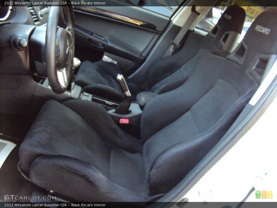 Black Recaro Interior Photo for the 2012 Mitsubishi Lancer Evolution GSR #96656267