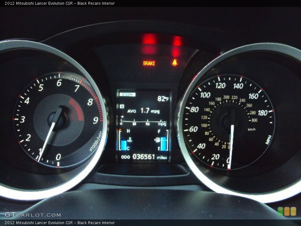 Black Recaro Interior Gauges for the 2012 Mitsubishi Lancer Evolution GSR #96656333