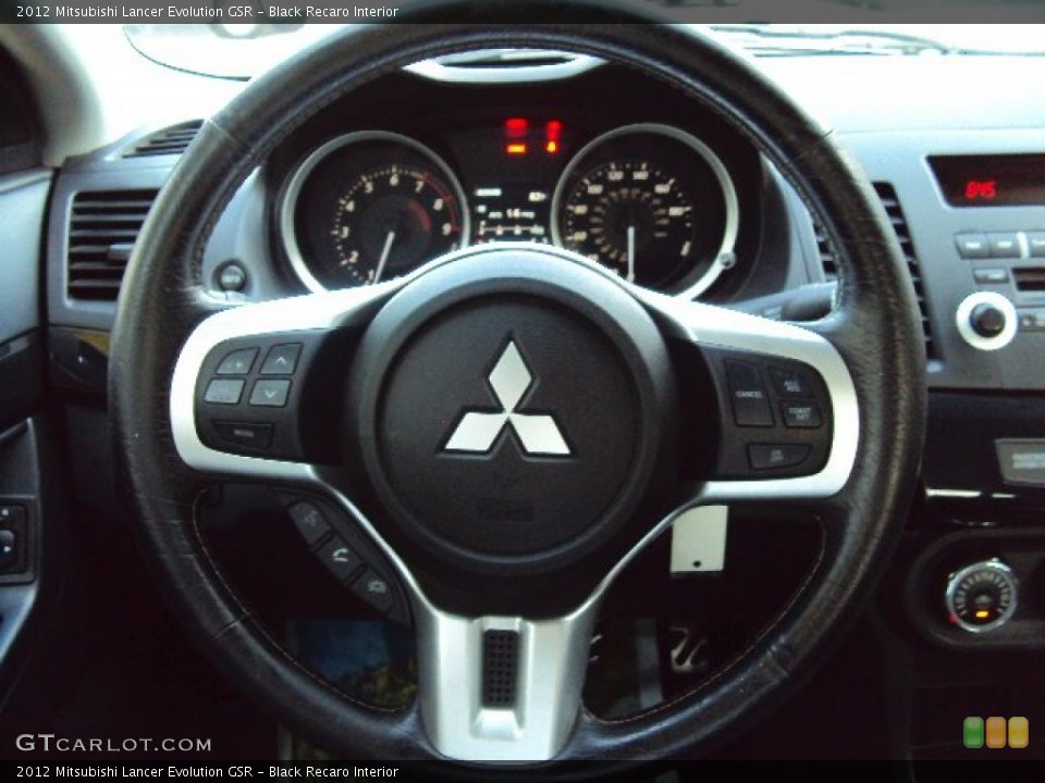 Black Recaro Interior Steering Wheel for the 2012 Mitsubishi Lancer Evolution GSR #96656357