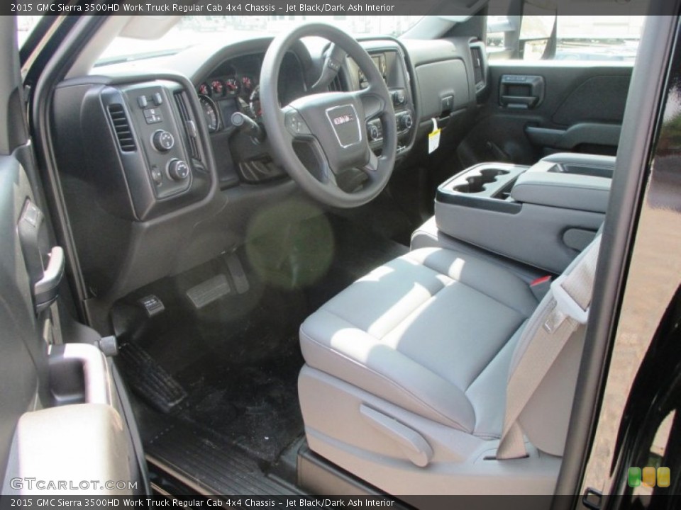 Jet Black/Dark Ash Interior Photo for the 2015 GMC Sierra 3500HD Work Truck Regular Cab 4x4 Chassis #96660542