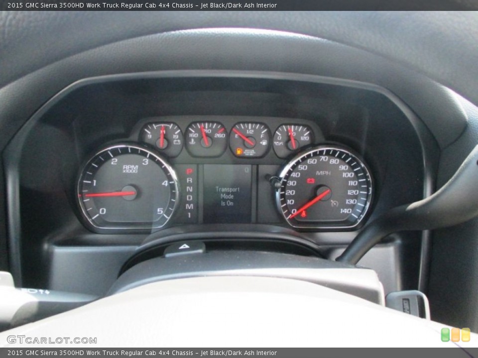 Jet Black/Dark Ash Interior Gauges for the 2015 GMC Sierra 3500HD Work Truck Regular Cab 4x4 Chassis #96660700