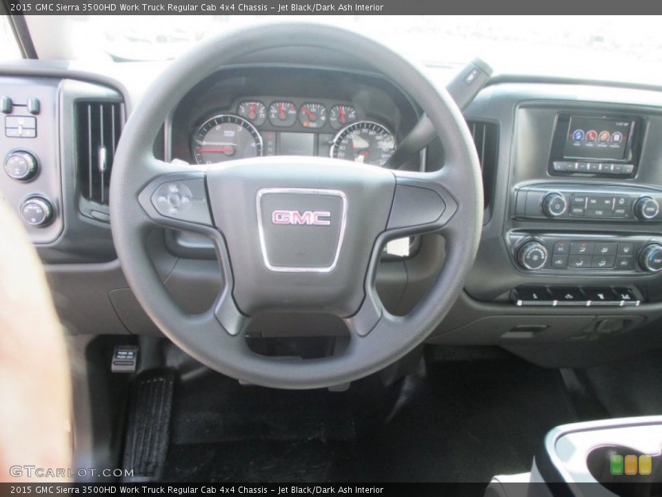 Jet Black/Dark Ash Interior Steering Wheel for the 2015 GMC Sierra 3500HD Work Truck Regular Cab 4x4 Chassis #96660752