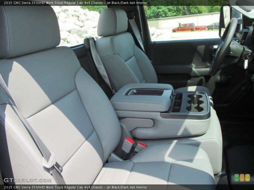 Jet Black/Dark Ash Interior Front Seat for the 2015 GMC Sierra 3500HD Work Truck Regular Cab 4x4 Chassis #96660878