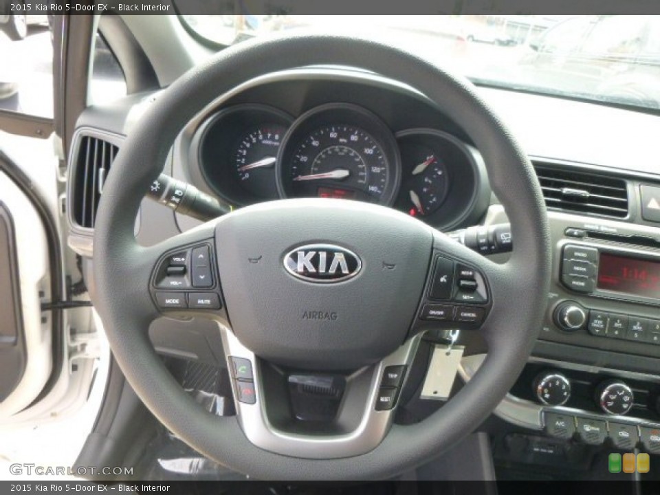 Black Interior Steering Wheel for the 2015 Kia Rio 5-Door EX #96669398
