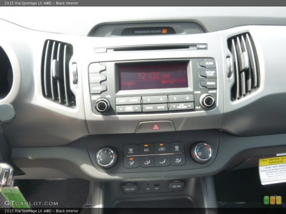 Black Interior Controls for the 2015 Kia Sportage LX AWD #96669842