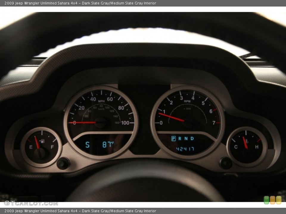 Dark Slate Gray/Medium Slate Gray Interior Gauges for the 2009 Jeep Wrangler Unlimited Sahara 4x4 #96680494