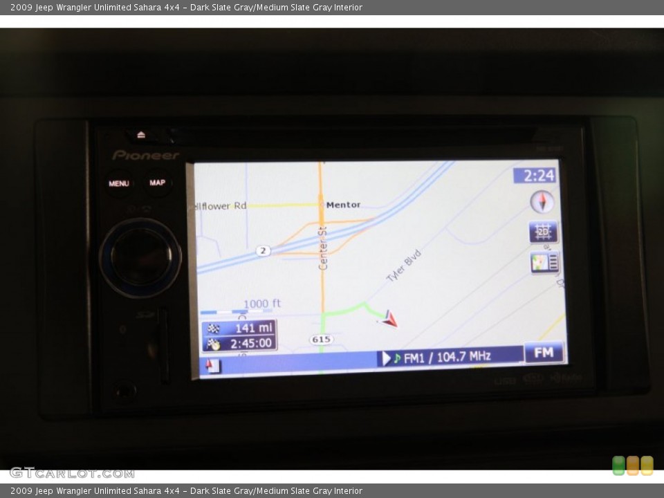 Dark Slate Gray/Medium Slate Gray Interior Navigation for the 2009 Jeep Wrangler Unlimited Sahara 4x4 #96680587