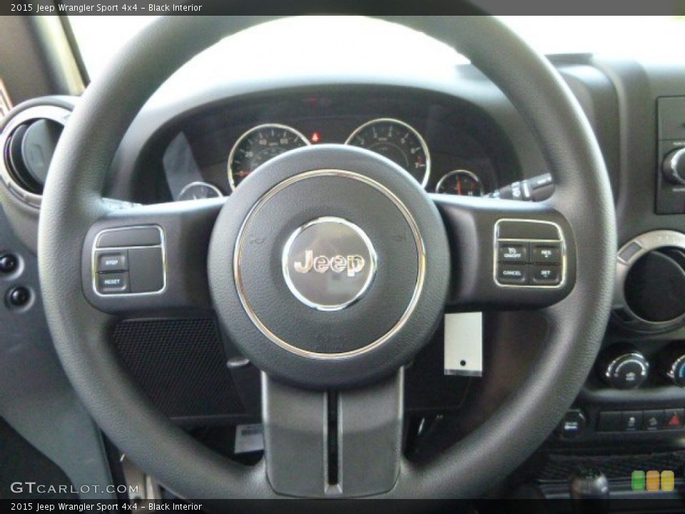 Black Interior Steering Wheel for the 2015 Jeep Wrangler Sport 4x4 #96684970