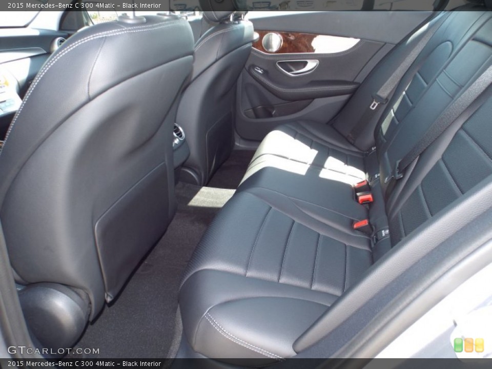 Black Interior Rear Seat for the 2015 Mercedes-Benz C 300 4Matic #96692629