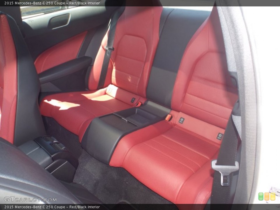 Red/Black Interior Rear Seat for the 2015 Mercedes-Benz C 250 Coupe #96692869