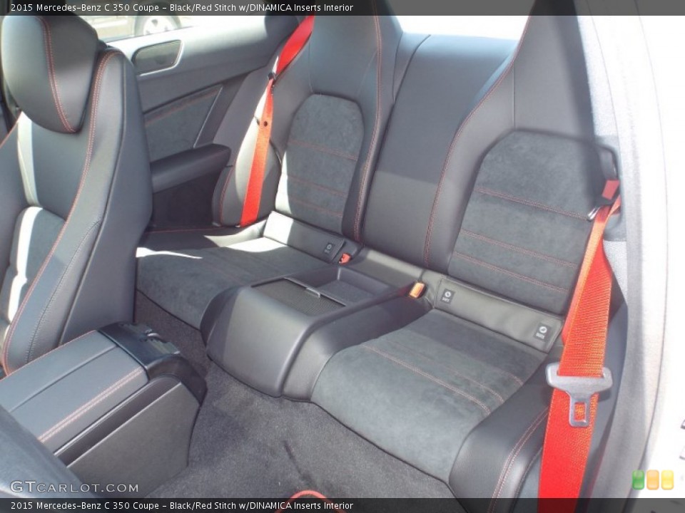 Black/Red Stitch w/DINAMICA Inserts Interior Rear Seat for the 2015 Mercedes-Benz C 350 Coupe #96693355