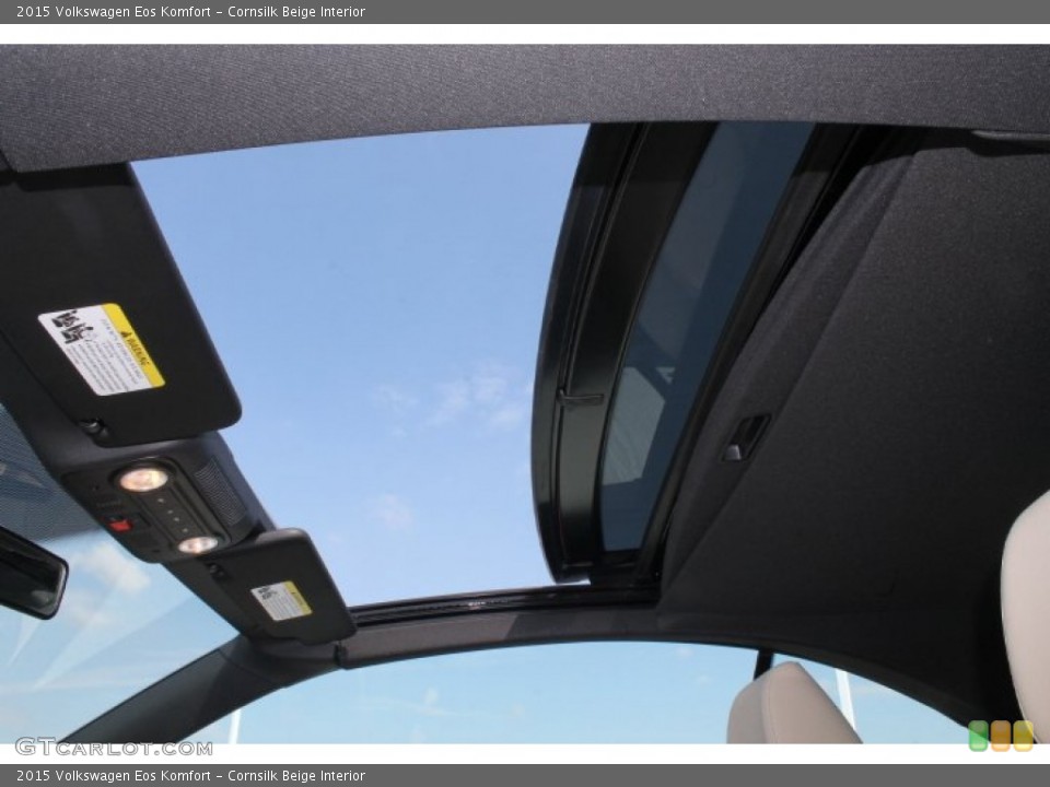 Cornsilk Beige Interior Sunroof for the 2015 Volkswagen Eos Komfort #96699769