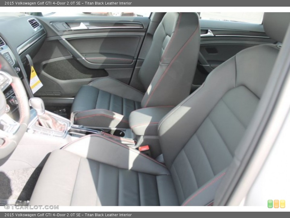 Titan Black Leather Interior Front Seat for the 2015 Volkswagen Golf GTI 4-Door 2.0T SE #96701166