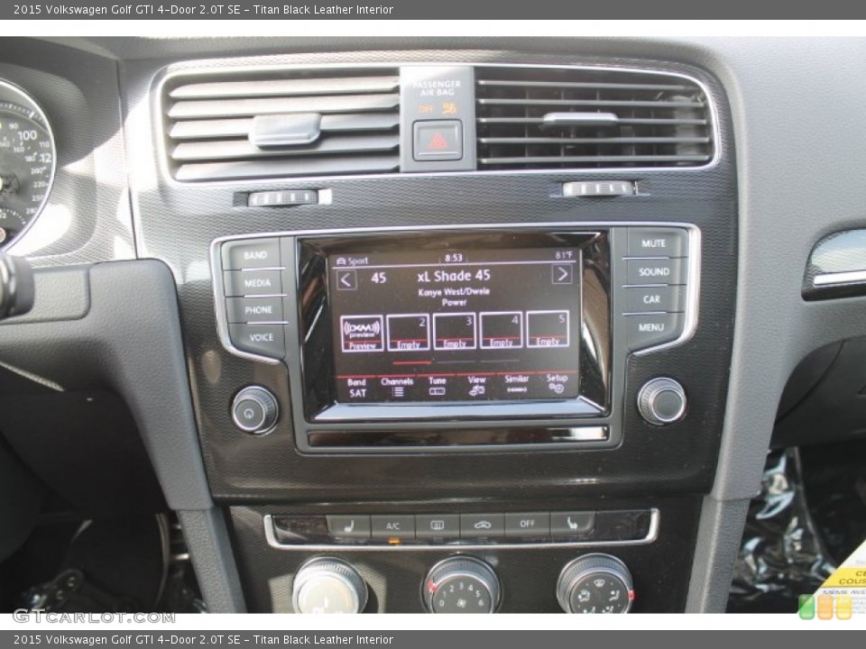 Titan Black Leather Interior Controls for the 2015 Volkswagen Golf GTI 4-Door 2.0T SE #96701308