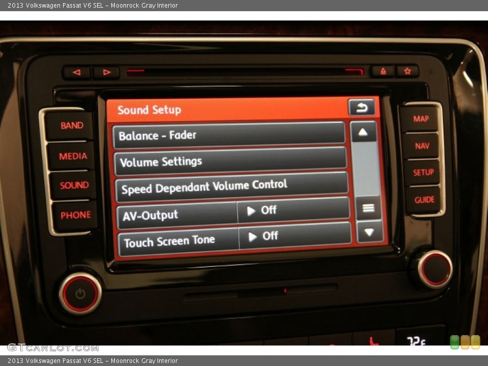 Moonrock Gray Interior Controls for the 2013 Volkswagen Passat V6 SEL #96701479