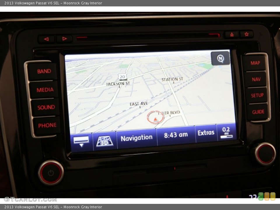 Moonrock Gray Interior Navigation for the 2013 Volkswagen Passat V6 SEL #96701551