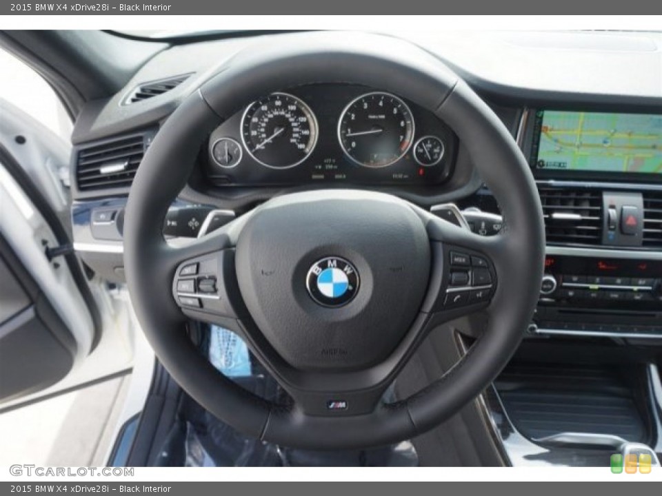 Black Interior Steering Wheel for the 2015 BMW X4 xDrive28i #96706444