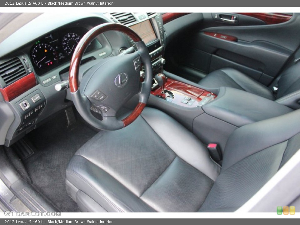 Black/Medium Brown Walnut 2012 Lexus LS Interiors