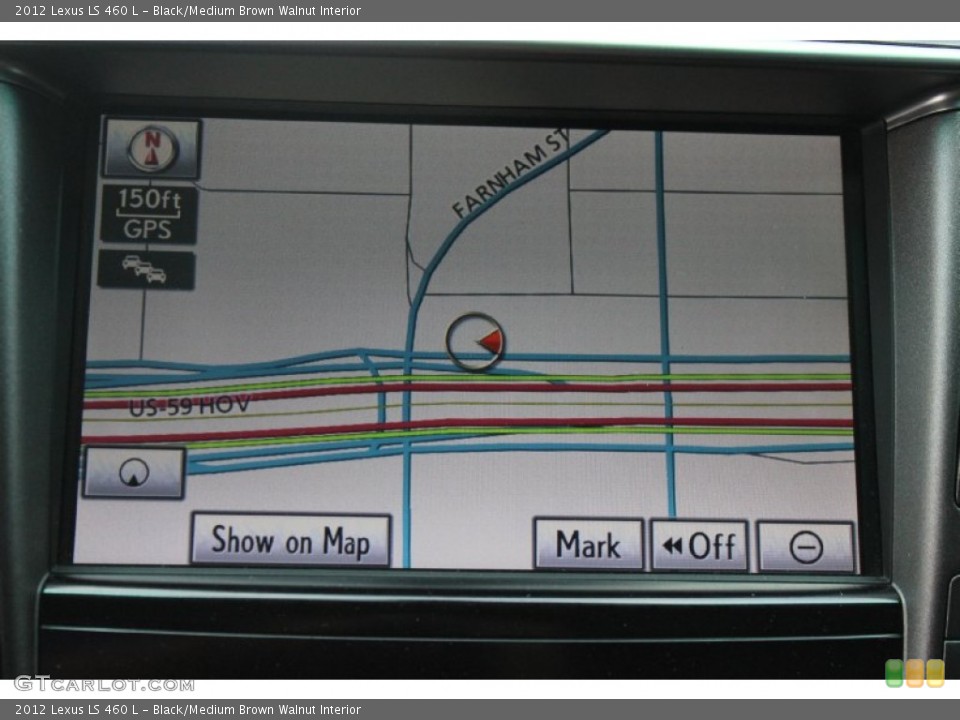 Black/Medium Brown Walnut Interior Navigation for the 2012 Lexus LS 460 L #96709105
