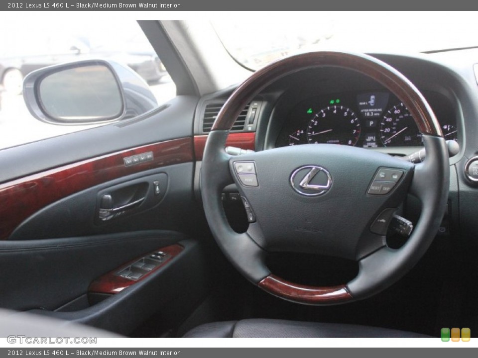 Black/Medium Brown Walnut Interior Steering Wheel for the 2012 Lexus LS 460 L #96709420