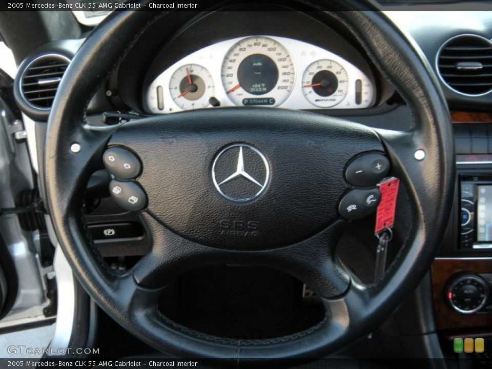Charcoal Interior Steering Wheel for the 2005 Mercedes-Benz CLK 55 AMG Cabriolet #96710308