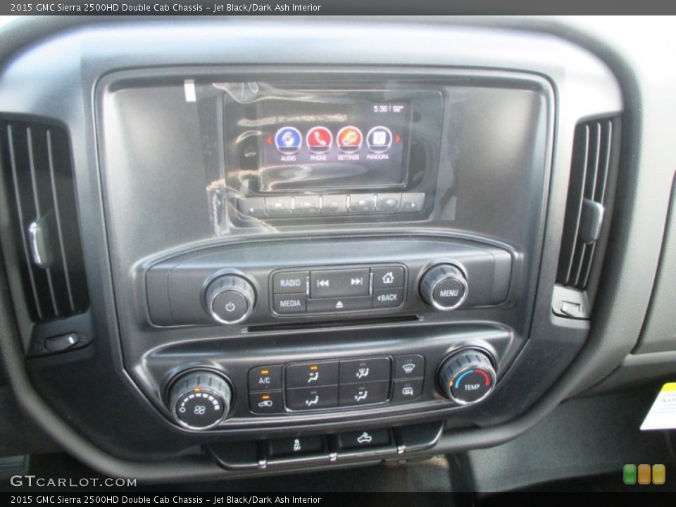 Jet Black/Dark Ash Interior Controls for the 2015 GMC Sierra 2500HD Double Cab Chassis #96713245
