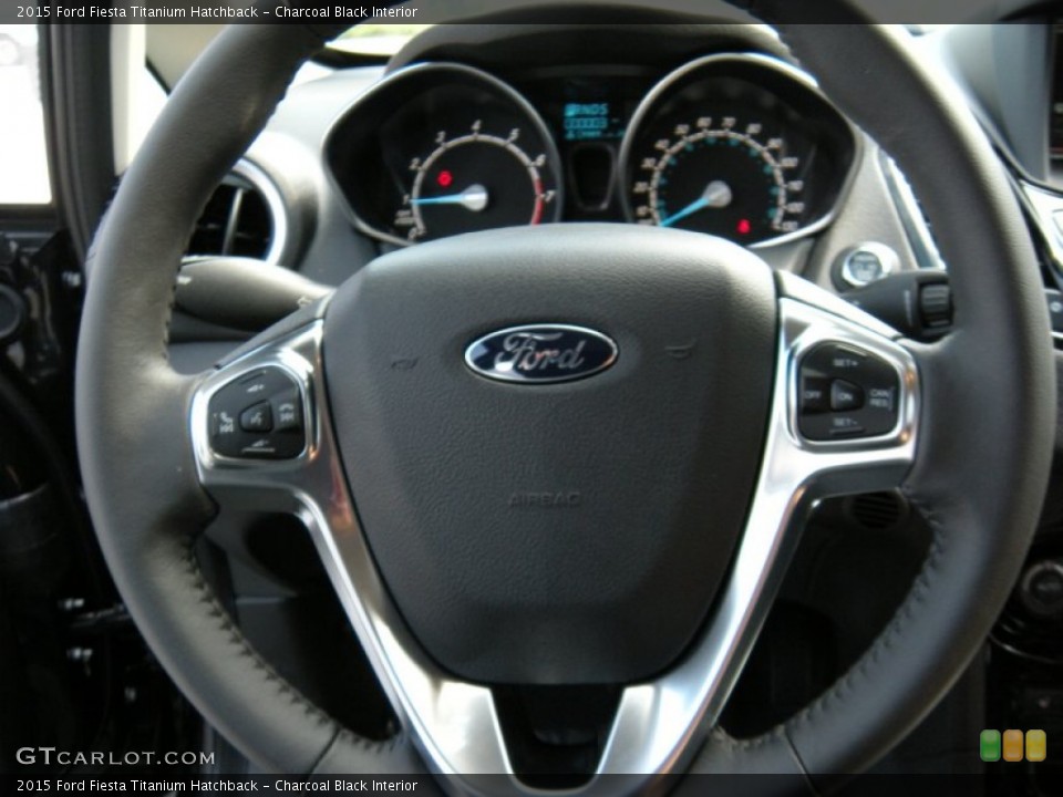 Charcoal Black Interior Steering Wheel for the 2015 Ford Fiesta Titanium Hatchback #96713404