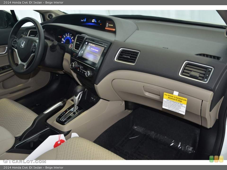 Beige Interior Dashboard for the 2014 Honda Civic EX Sedan #96722487