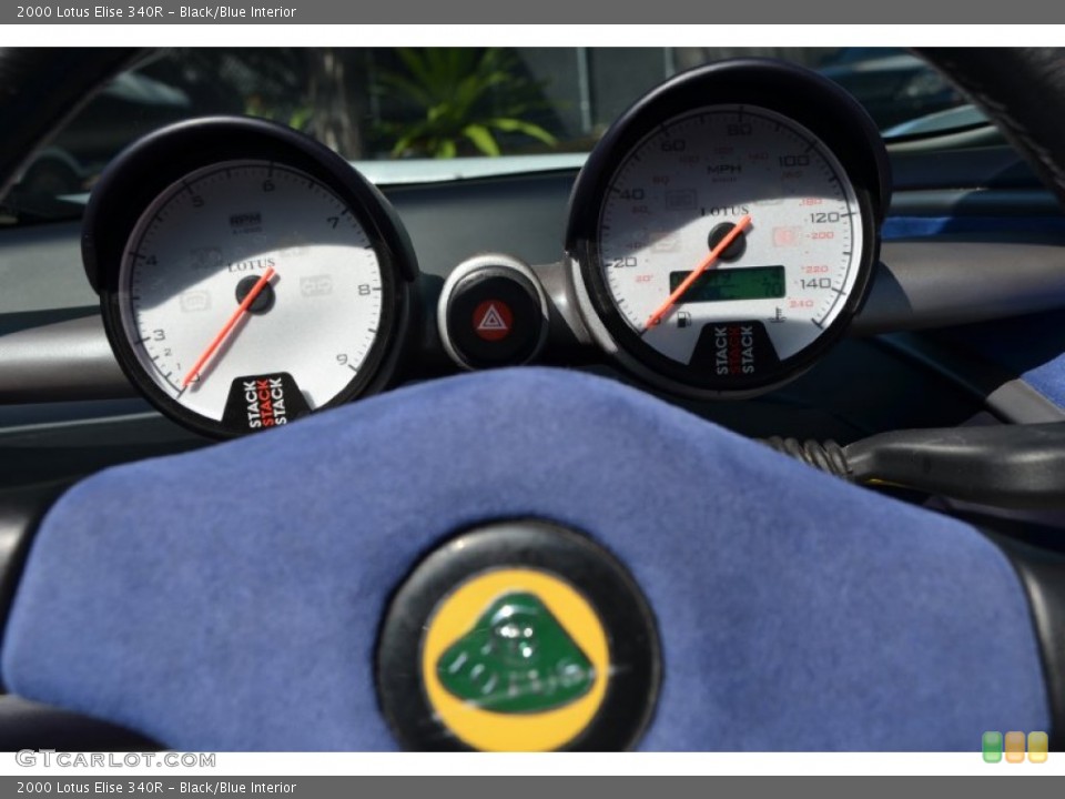 Black/Blue Interior Gauges for the 2000 Lotus Elise 340R #96729913