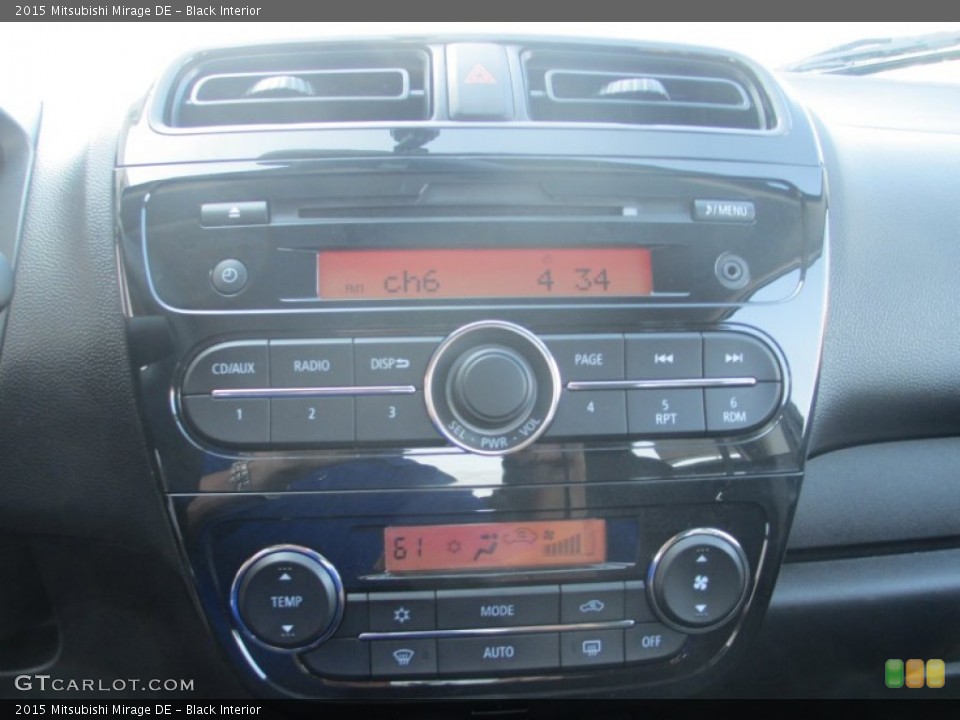 Black Interior Controls for the 2015 Mitsubishi Mirage DE #96730693