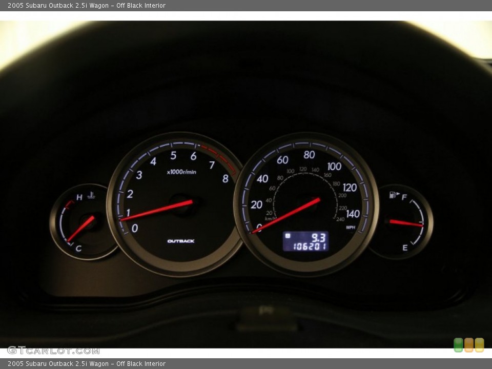 Off Black Interior Gauges for the 2005 Subaru Outback 2.5i Wagon #96734608