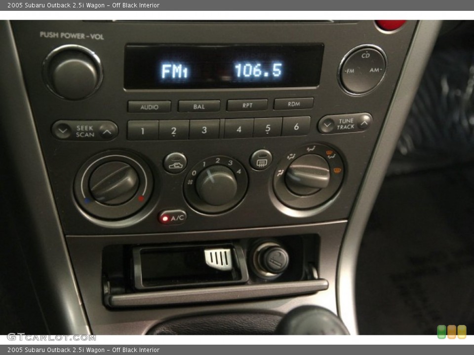 Off Black Interior Controls for the 2005 Subaru Outback 2.5i Wagon #96734761